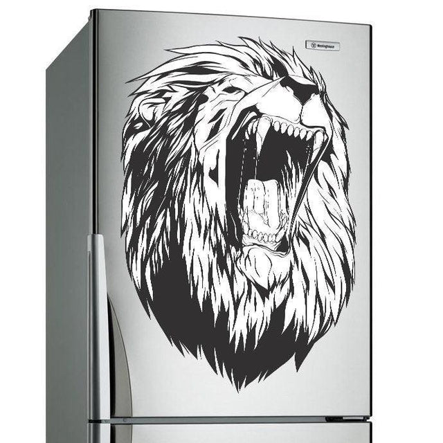 Lion Head Wall Decal Decor - Large Wild Lions Vinyl Sticker For Bedroom Living Room Decor - Decords