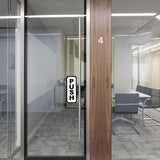 4x Push Pull Door Vertical Sticker Sign For To Open And Close - Waterproof Store Glass Vinyl Decal - Decords