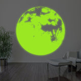 Glow In The Dark Moon Wall Sticker - Glowing Ceiling Decal For Kid Room Bedroom The Light Decor - Decords