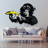 Banksy Monkey Wall Sticker - Bansky Art Vinyl Decal - Decords