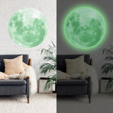 Glow In The Dark Moon Wall Sticker - Glowing Ceiling Decal For Kid Room Bedroom The Light Decor - Decords