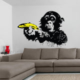 Banksy Monkey Wall Sticker - Bansky Art Vinyl Decal - Decords