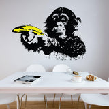 Banksy Monkey Wall Sticker - Bansky Art Vinyl Decal - Decords