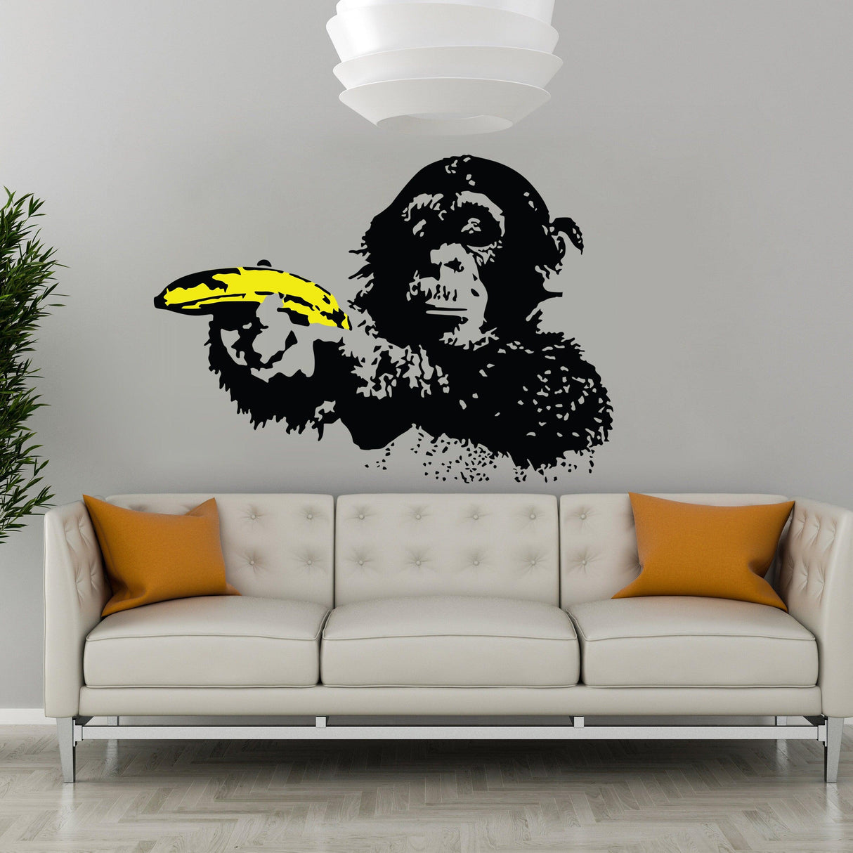 Banksy Monkey Wall Sticker - Bansky Art Vinyl Decal - Decords