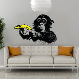 Banksy Monkey Wall Sticker - Bansky Art Vinyl Decal - Decords