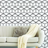 Geometric Wall Mural Decal - Hexagon Honeycomb Vinyl Bedroom Sticker - Decords