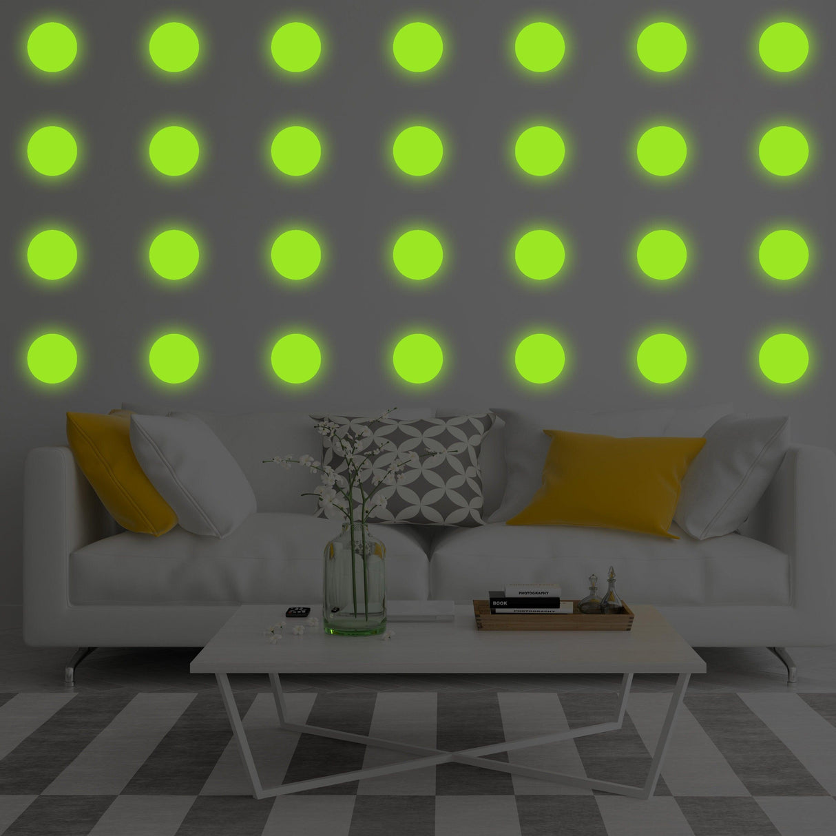 40x Glow In Dark Dots Wall Stickers - Luminous Ceiling Sticker Decals - Decords