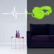 Glow In Dark Headphone Vinyl Wall Sticker - Night Light Music Art Dj Decal - Decords