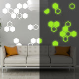 50x Glow In Dark Honeycomb Wall Decals Decor - Nigh Light Geometric Hexagon Stickers - Decords