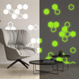 50x Glow In Dark Honeycomb Wall Decals Decor - Nigh Light Geometric Hexagon Stickers - Decords