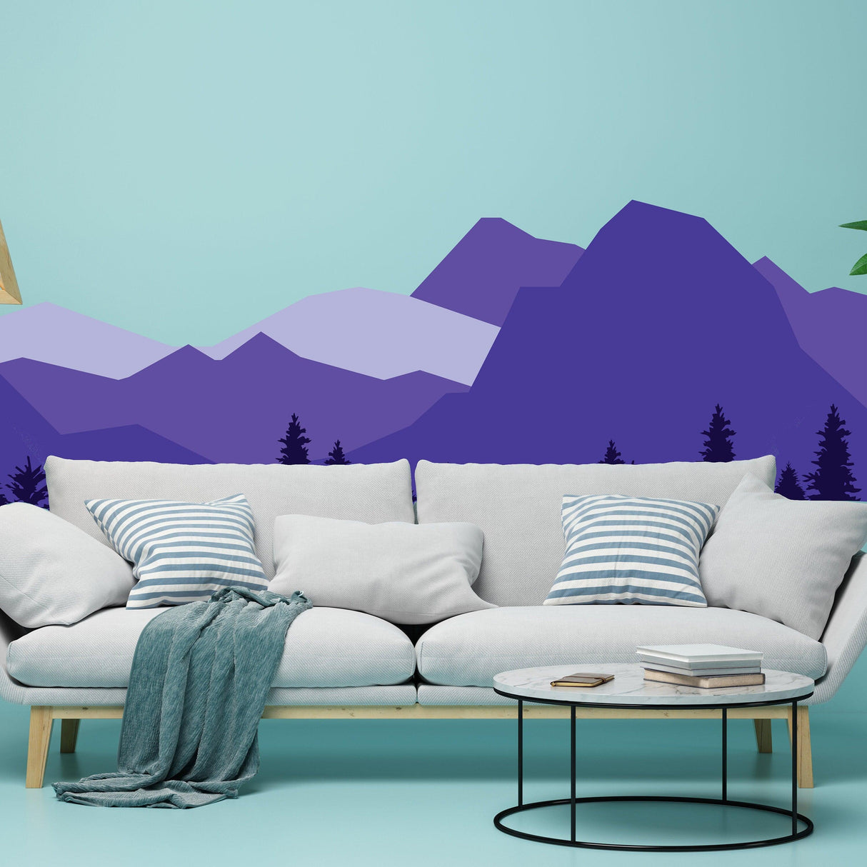 Mountain Wall Decal - Mountains Vinyl Sticker Decor For Nursery Baby Kid Boy Room - Decords