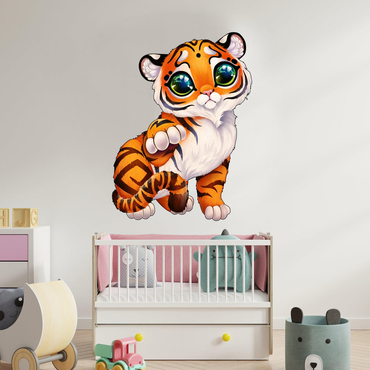 Cute Tiger Wall Sticker - Baby Kid Toddler Little Animal Decoration Decal - Decords