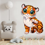 Cute Tiger Wall Sticker - Baby Kid Toddler Little Animal Decoration Decal - Decords