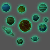 Glow In The Dark Planet Wall Decals - Solar System Glowing Sticker For Ceiling - Decords