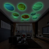 Glow In The Dark Planet Wall Decals - Solar System Glowing Sticker For Ceiling - Decords