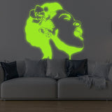 Glow In Dark Life Is Beautiful Banksy Street Art Wall Decal - Night Light Glowing Neon Singing Woman Sticker - Decords