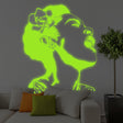 Glow In Dark Life Is Beautiful Banksy Street Art Wall Decal - Night Light Glowing Neon Singing Woman Sticker - Decords