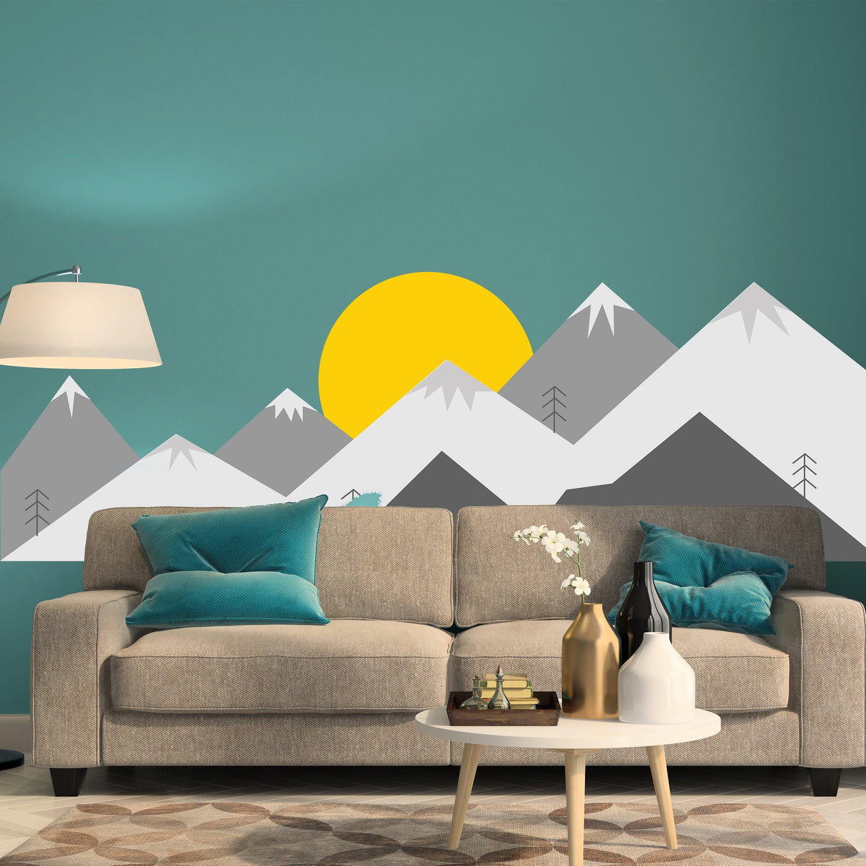 Mountain Wall Decal - Mountains Vinyl Sticker Decor For Nursery Baby Kid Boy Room - Decords