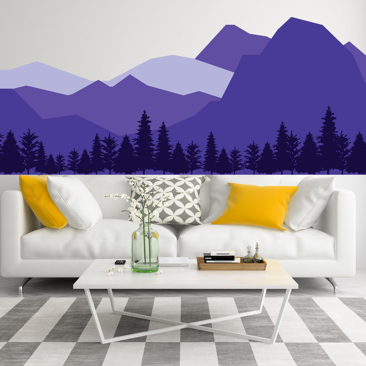 Mountain Wall Decal - Mountains Vinyl Sticker Decor For Nursery Baby Kid Boy Room - Decords