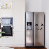 Refrigerator Happy Face Decal - Happy Chef Smile Fridge Door Vinyl Sticker For Kitchen - Decords