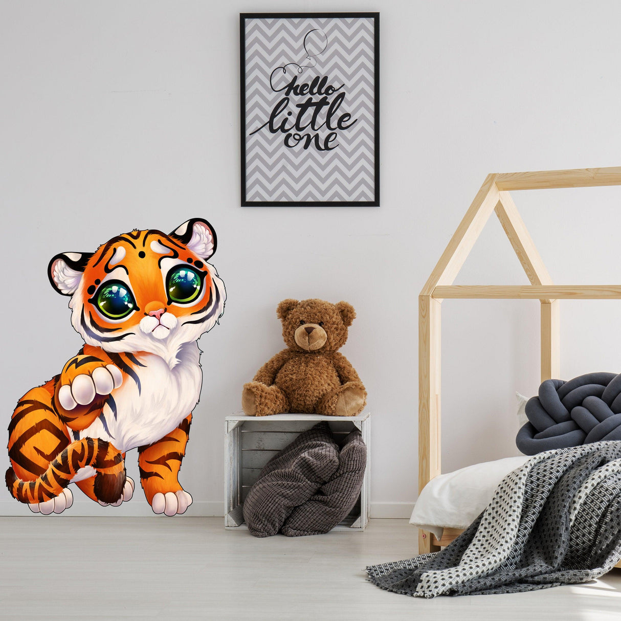 Cute Tiger Wall Sticker - Baby Kid Toddler Little Animal Decoration Decal - Decords