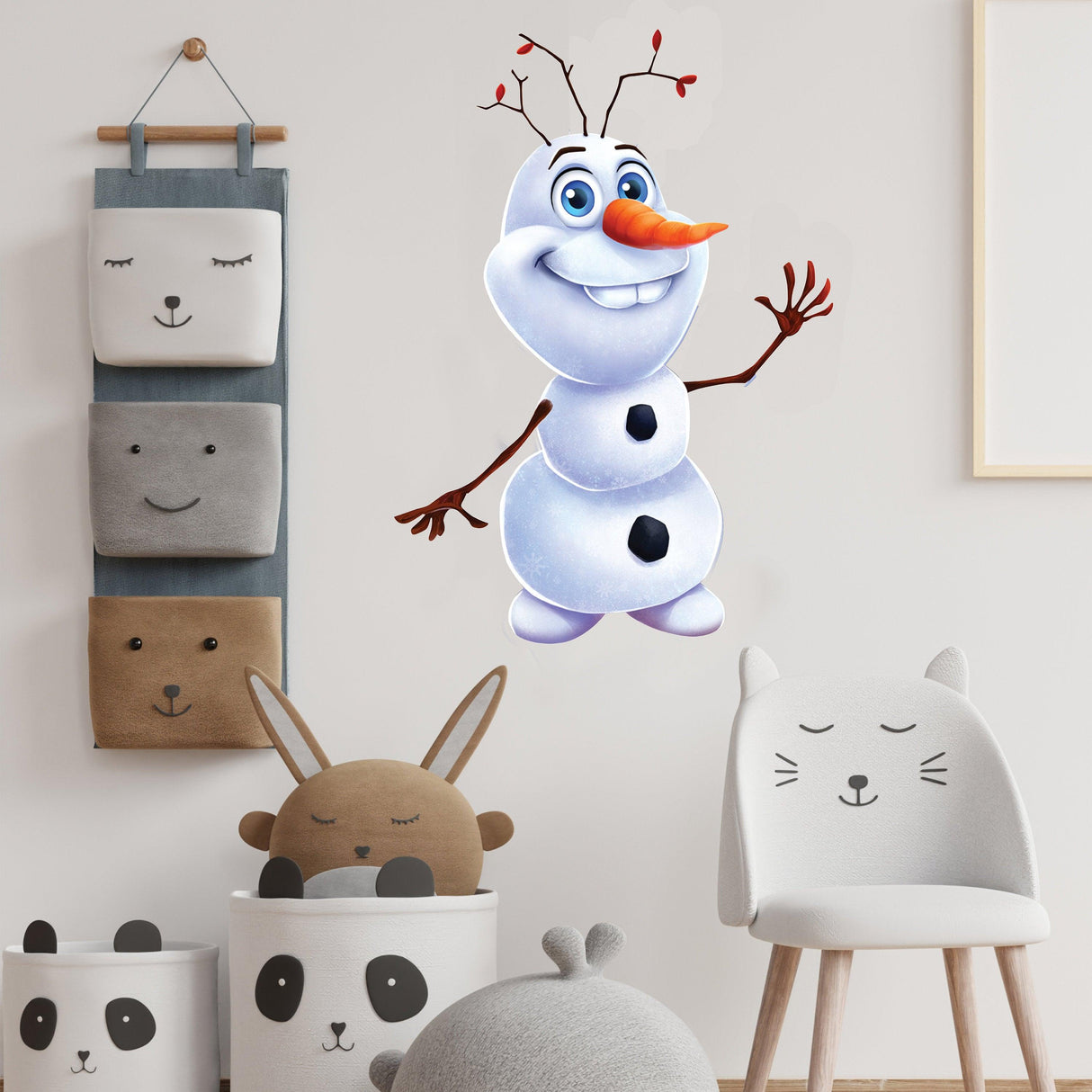 Snowman wall sticker - cute christmas holiday home decoration decal - Decords