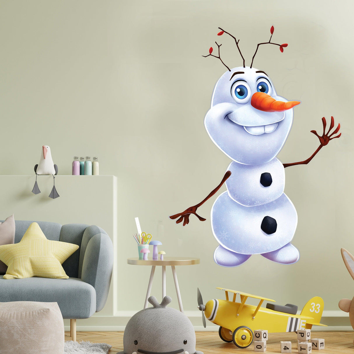 Snowman wall sticker - cute christmas holiday home decoration decal - Decords