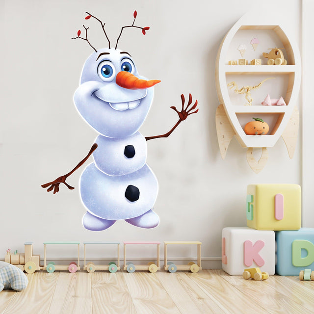 Snowman wall sticker - cute christmas holiday home decoration decal - Decords