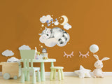 Baby Nursery Wall Decor Sticker - Animal Cloud Dream Decal For Boy Girl Room - Decords