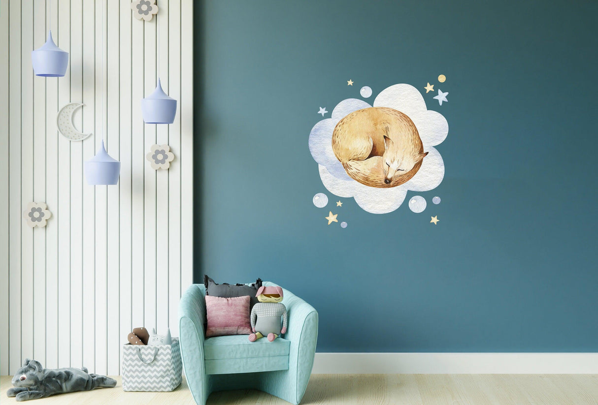 Baby Nursery Dream Wall Sticker - Animal Cloud Decor Decal For Boy Girl Room - Decords