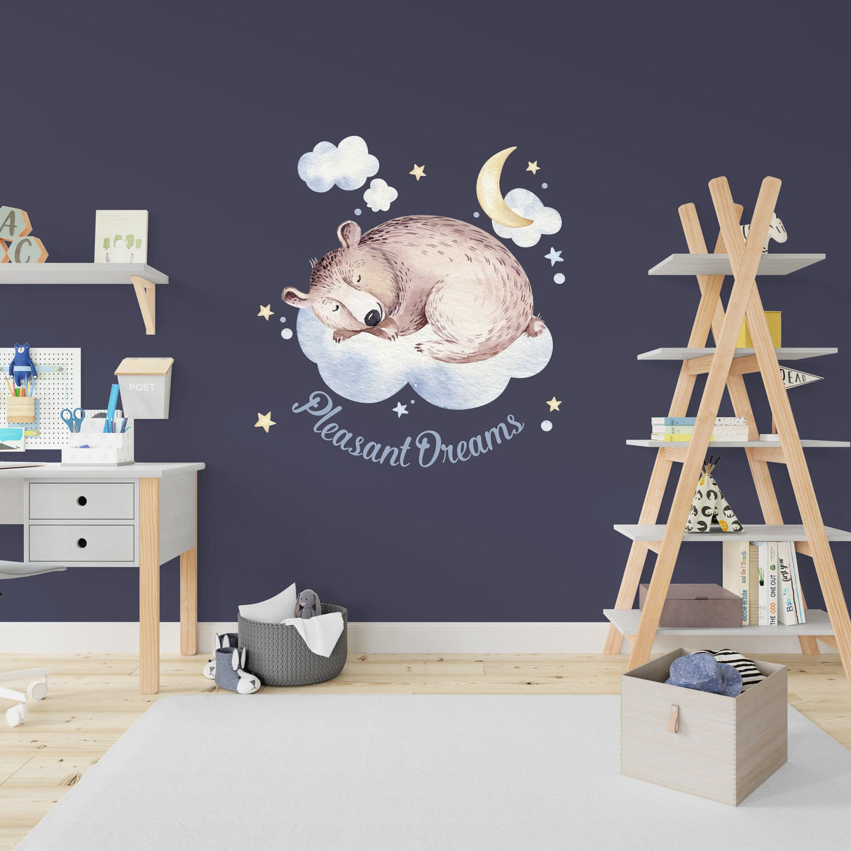 Nursery Cloud Dream Wall Sticker - Baby Animal Decor Decal For Boy Girl Room - Decords