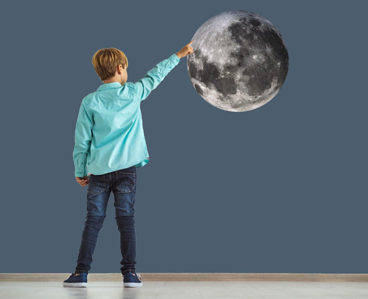 Full Moon Wall Sticker - Moon Back Phase Decal - Decords