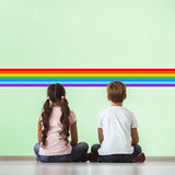 Rainbow Stripe Sticker - Birthday Party Border Strip Vinyl Decal Decoration For Nursery Baby Kid - Decords