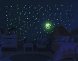 The Glowing Moon Decal - Glow In The Dark Stars Stickers - Decords