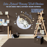 Baby Nursery Wall Decor Sticker - Cloud Moon Star Dream Decoration Animal Decal For Boy Girl Room - Decords