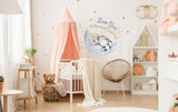 Baby Nursery Wall Decor Sticker - Cloud Moon Star Dream Decoration Animal Decal For Boy Girl Room - Decords