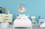 Cute Sleeping Animal Nursery Wall Sticker - Sweet Dreams Cloud Kid Baby Room Decor Decal - Decords