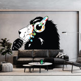 Thinking Lion Sticker - Inspired by Banksy Art Vinyl Dj Baksy Wall Decal - Decords