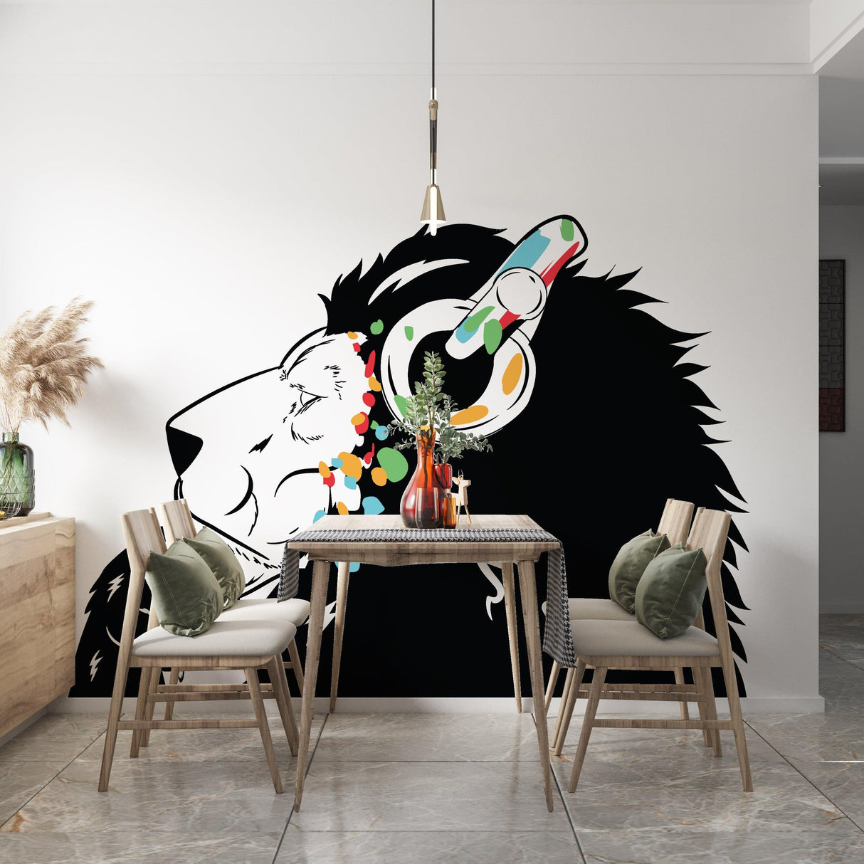 Thinking Lion Sticker - Inspired by Banksy Art Vinyl Dj Baksy Wall Decal - Decords