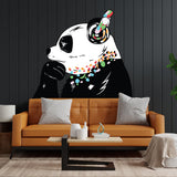 Panda in Headphones Stickers - Inspired by Banksy Graffiti Wall Decal - Decords