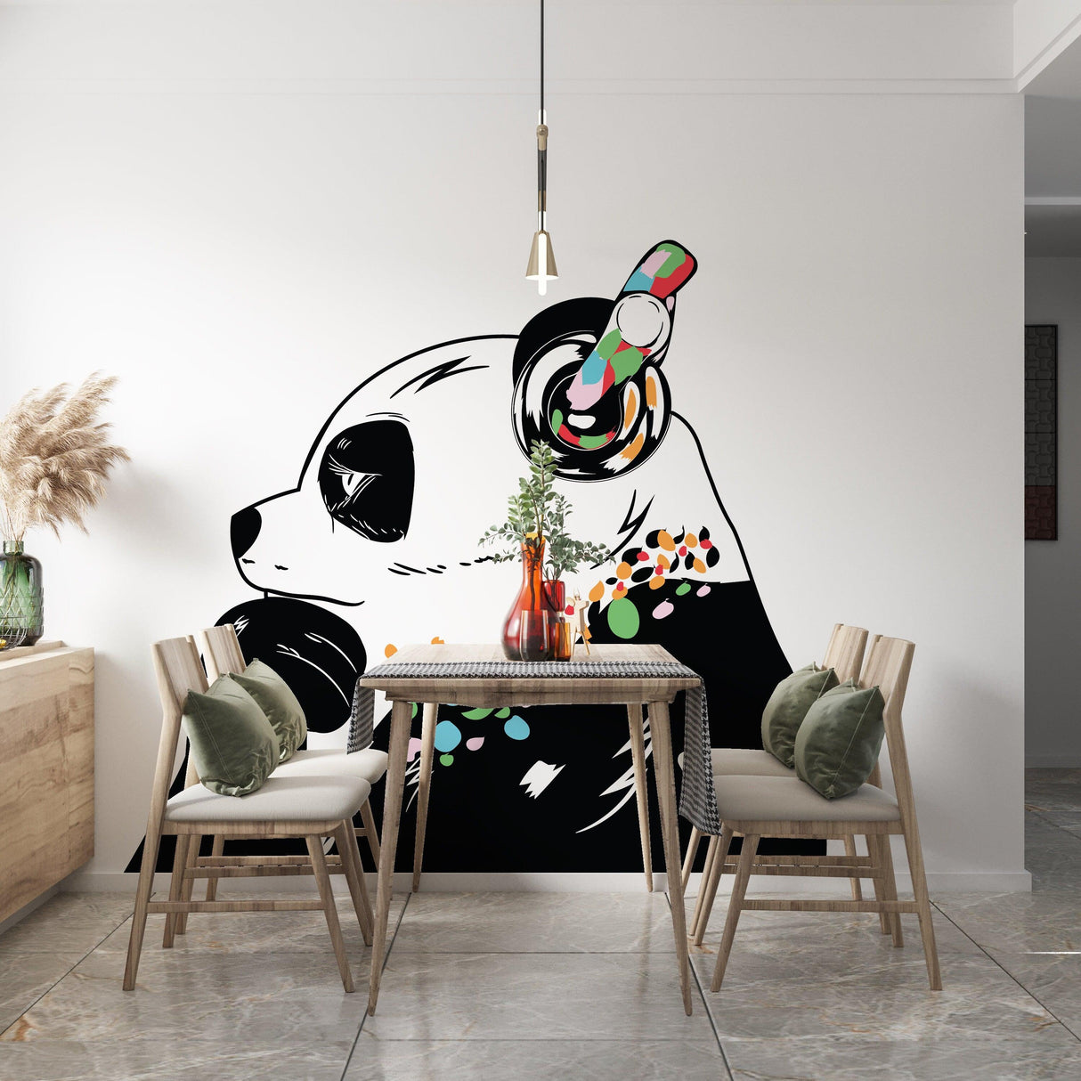 Panda Wall Sticker - Pandas Head Decal - Decords