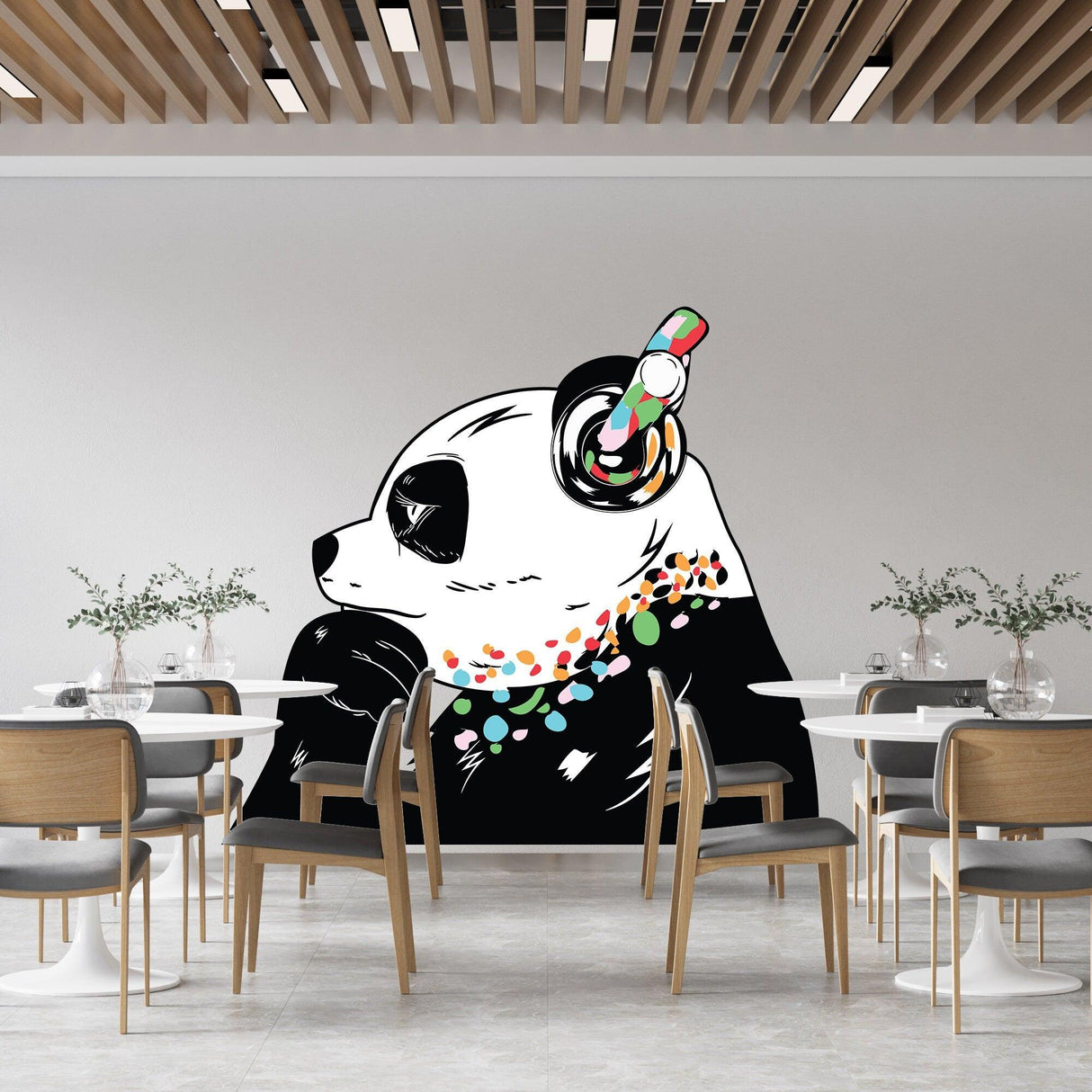 Panda Wall Sticker - Pandas Head Decal - Decords