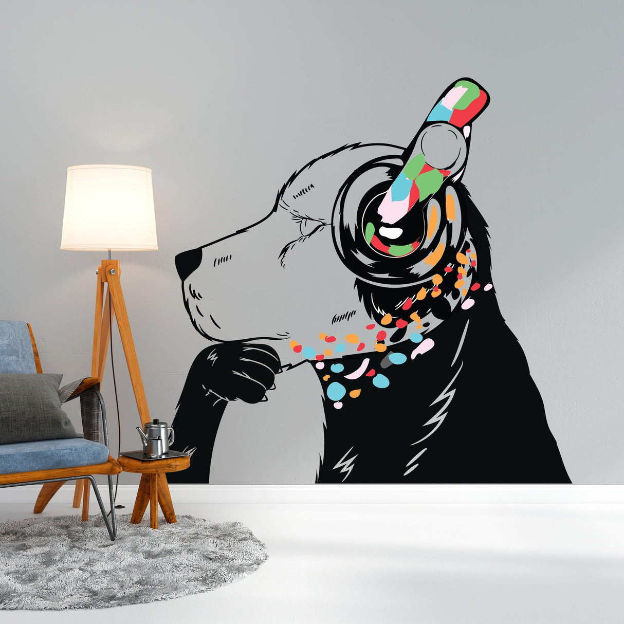 Dog Wall Sticker - Puppy Head Decal - Decords