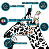 Thinking Giraffe Sticker - Inspired by Banksy Art Vinyl Dj Baksy Wall Decal - Decords