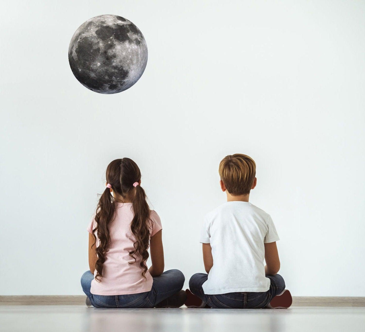 Full Moon Wall Sticker - Moon Back Phase Decal - Decords