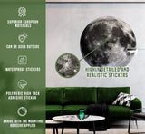 Full Moon Wall Sticker - Moon Back Phase Decal - Decords