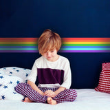 Rainbow Stripe Sticker - Birthday Party Border Strip Vinyl Decal Decoration For Nursery Baby Kid - Decords