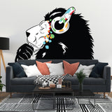 Thinking Lion Sticker - Inspired by Banksy Art Vinyl Dj Baksy Wall Decal - Decords