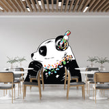 Panda in Headphones Stickers - Inspired by Banksy Graffiti Wall Decal - Decords