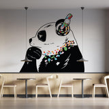 Thinking Panda Sticker - Inspired by Banksy Art Vinyl Dj Baksy Wall Decal - Decords